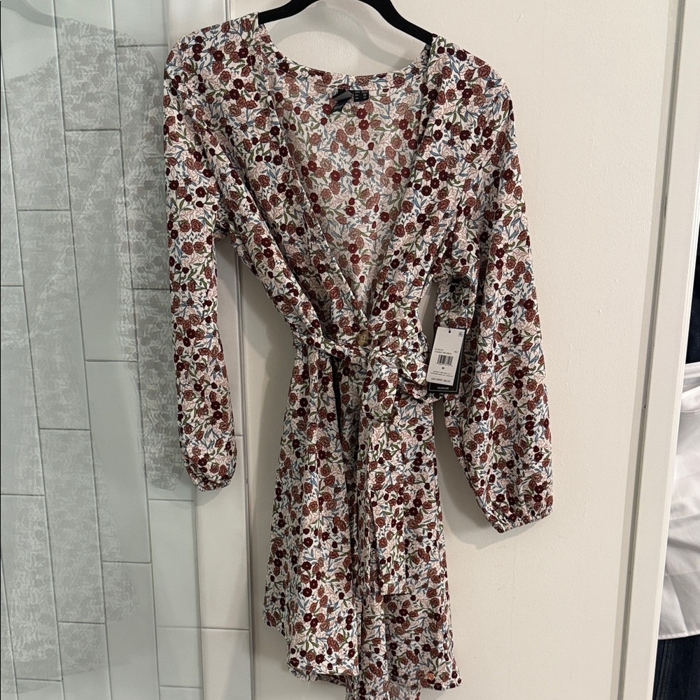 Volcom Floral Long Sleeve Dress with Belt
